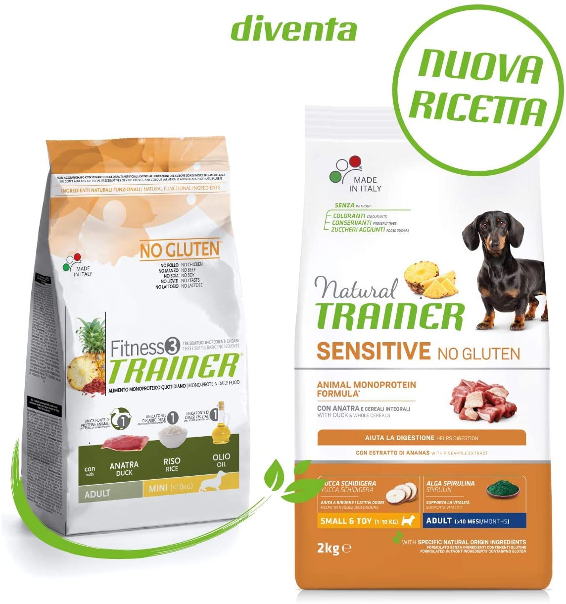 Natural Trainer Sensitive Adult Small & Toy con Agnello 2kg No Gluten - Cane Adulto Natural Trainer Sensitive Adult Small & Toy con Agnello 2kg No Gluten - Cane Adulto